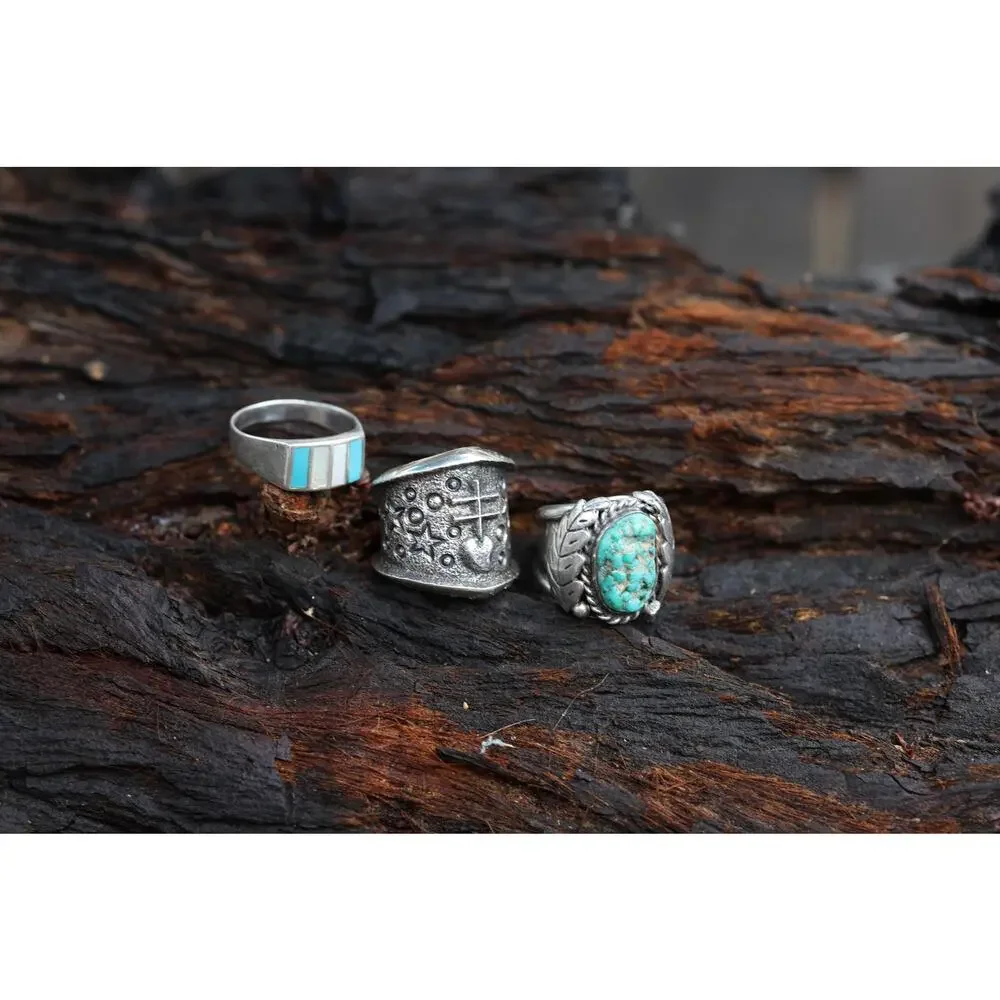 Kevin Yazzie Navajo | Tufa Cast Pueblo Cross Ring Size 8 | Native American